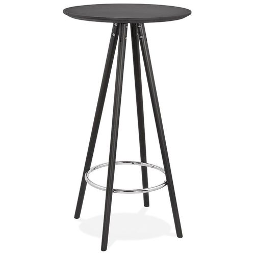 Table Haute / Mange-Debout Rond 'gala' Design En Bois Noir