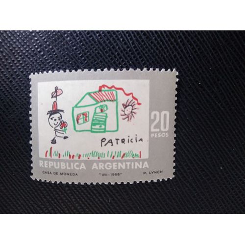 Timbre Argentine Yt 818 Dessins D'enfants Casita 1968 ( 140806 )