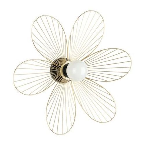Xanlite - Mathias - Applique Flora En Métal Or, Compatbile Culot E27, 25w - Apfloral - Jaune