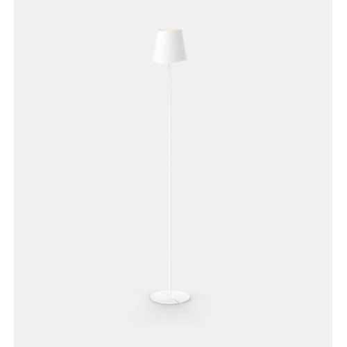 Xanlite - Lampadaire Métal, 500 Lumens, Cct & Dimmable, Rechargeable, 130cm, Blanc - Lam130bd