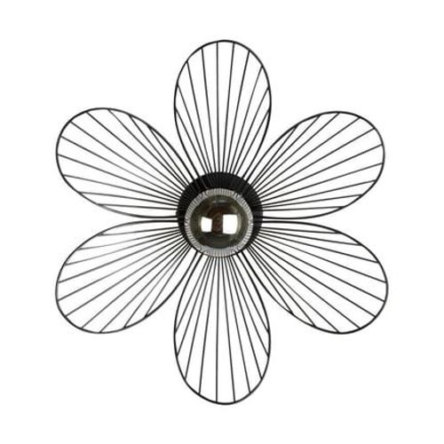 Xanlite - Mathias - Applique Flora En Métal Noir, Compatbile Culot E27, 25w - Apfloran - Noir