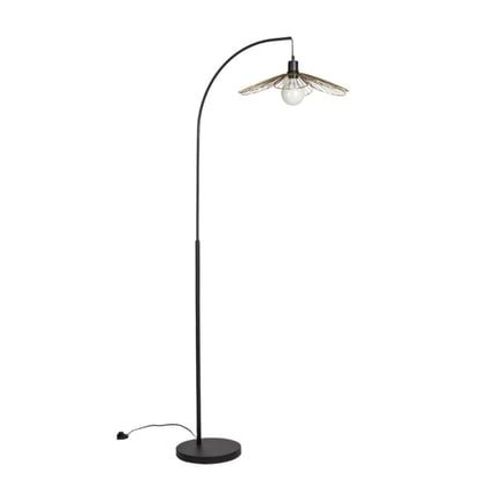 Xanlite - Mathias - Lampadaire Flora En Métal Or, Compatible Culot E27, 25w - Lamfloral - Jaune