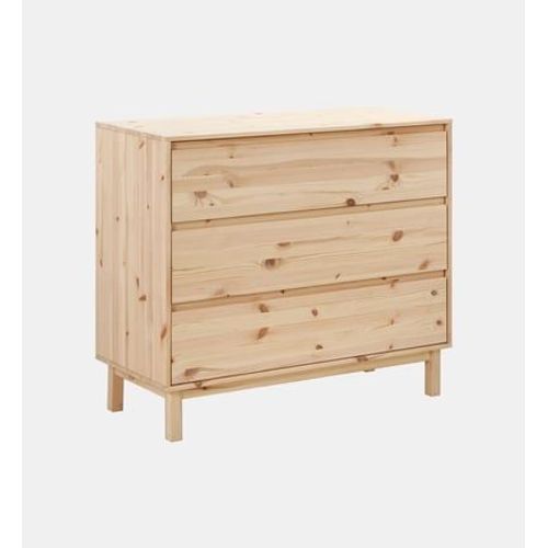 Camif - Commode Pin Massif 3 Tiroirs Elie - Marron