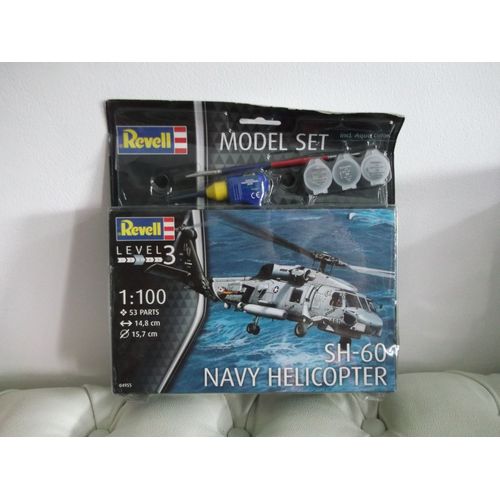 Kit Maquette Model Set Sh-60 Navy Helicopter - Revell Level 3 - 1:100-Revell