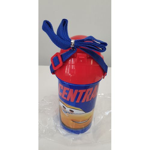 Gourde Pop Up Cars Disney Gourde Avec Une Paille Rétractable Sous Le Couvercle Rabattable Accroche Ceinture Et Système Anti-Goutte Diamètre : 8 Cm - Hauteur 18.5cm Contenance 500 Ml