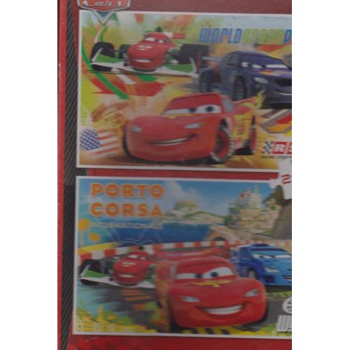 2 Puzzle Clementoni - Cars - World Grand Prix - Porto Corsa Internationale 2x20 Pièces 30x19 Cm Boitier 220x315x40 Mm À Partir De 3 Ans