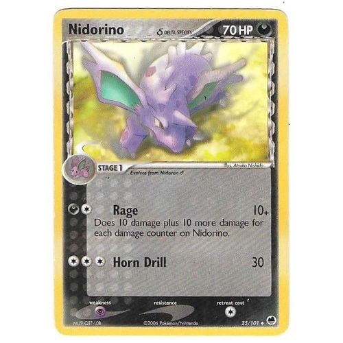 Nidorino 35/101 - 70hp - Delta Species - Ex : Dragon Frontiers - Pokemon English Card
