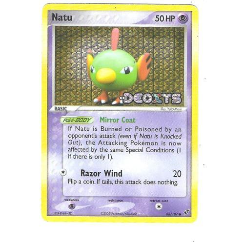 Natu 27/107 - 50hp - Ex : Deoxys - "Cracked Ice" Holo (With "Deoxys" Stamp) Pokemon Card