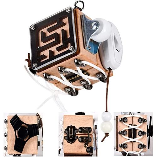 Busy Cube Jouet De Voyage Pour Enfant En Bas Âge Ou Bébé - Jouet Éducatif Pour Bébé - Apprendre Les Compétences De Vie - 3 Ans