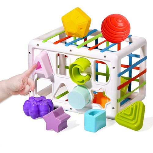 Jouets Sensoriels Pour Bébés De 1 À 2 Ans¿ Trieur De Formes De Bébé Avec 14 Blocs De Formes, Jouets Éducatifs Pour Les 18 Mois Et + Enfants Garçons Et Filles