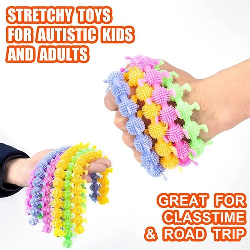 6pcs Jouet En Corde Extensible En Dinosaure- Jouet Sensoriel Soulager Le Stress Pour Les Enfants Et Les Adultes Avec Add, Tdah, Toc Ou Autisme