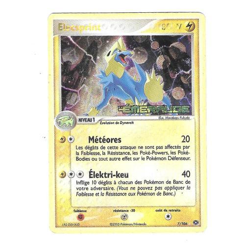Elecsprint 7/106 - 80pv - Ex : Emeraude - Ultra Rare Holo (Avec Logo "Émeraude") Carte Pokemon Française