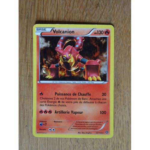 Carte Pokémon Volcanion 25/114 Holographique Peu Commune 