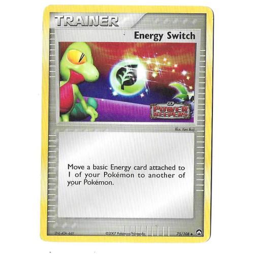 Energy Switch 75/108 - Ex : Power Keepers - Holo (With "Power Keepers" Stamp)