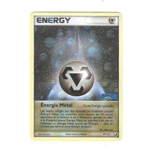 Energie Metal 97/115 - Carte Énergie Spéciale - Ex : Forces Cachées - Ultra Rare Carte Pokemon Holo "Cosmos" (Avec Logo "Ex Forces Cachées") Française