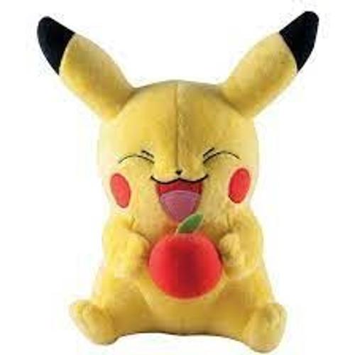 Tomy Pokemon Pikachu 10" En Peluche [Holding Apple] 1ufe78