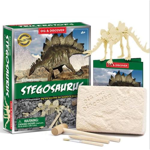 Dinosaur Dig Kit Stegosaurus Jouet,Dino Skeleton Fossil Excavation Kit Réaliste Dinosaure Modèle Jouets Éducatifs Dinosaure Jurassic World Cadeau Pour Enfants Garçons Filles