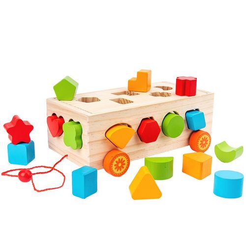 Bois Jouet Éducatif Boîte De Jeu Pour Bébé & Jeune Enfant¿Jouet En Bois Cube De Tri Puzzle Entraîne La Motricité,Fine Jouets Pour 1 2 3 Ans Cadeau