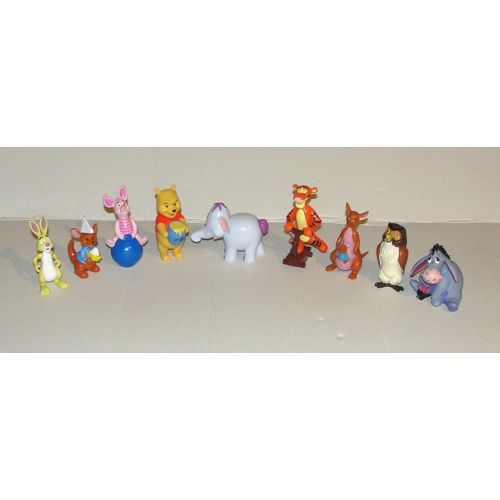 Figurine Winnie Tigrou Bourriquet Porcinet Gourou Maitre Hibou L'efelant Coco Lapin Maman Gourou - Lot 9 Personnages Disney