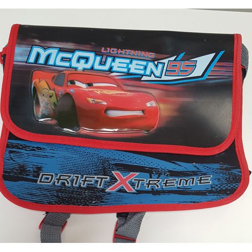 CARTABLE CARS DISNEY / PETIT MODELE 33X27 CM / BRETELLES MAIS POSSIBILITE DE PORTER EN SACOCHE PRESENCE D UNE LANIERE / NEUF ETIQUETTE