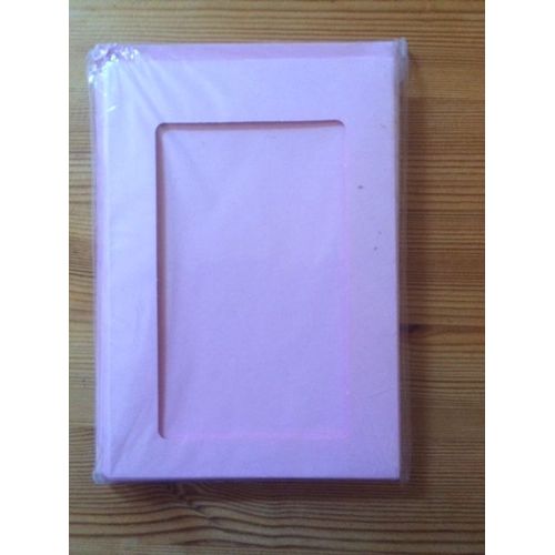 5 CARTES DE VOEUX - ROSE - AVEC ENVELOPPES