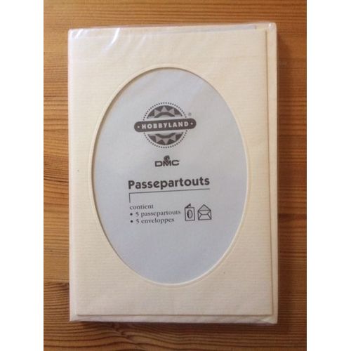 Lot 5 Cartes De Voeux Ovales Beige Avec Enveloppes
