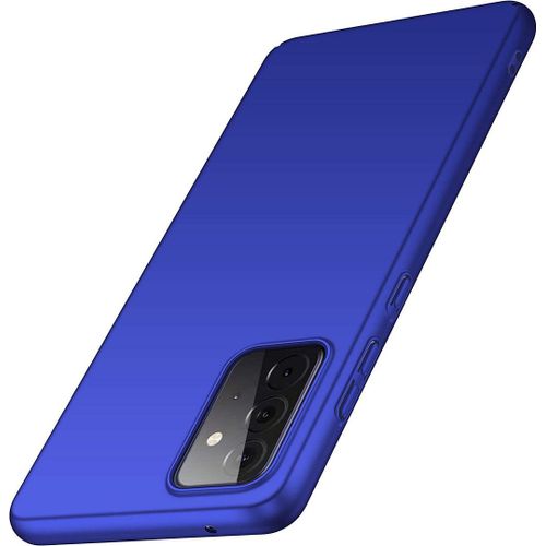 Coque Pour Samsung A52 (6.5'') Bleu Anti Choc Anti-Rayure Classique Legère Couleur Unie Tpu