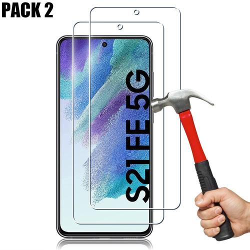 Pack De 2 Verre Trempe Pour Samsung S21 Fe (6.4'') Durete Anti Rayures Protection Ecran Vitre Protecteur Anti-Huile