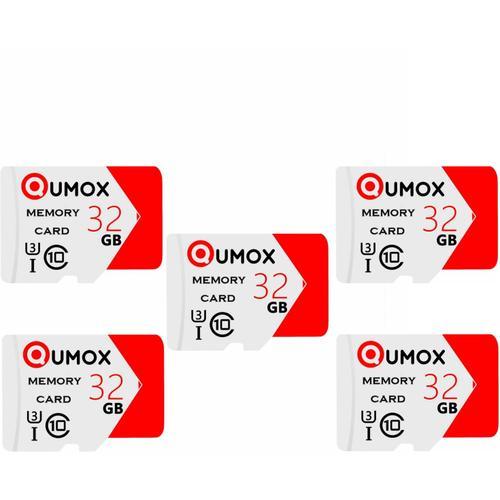 5PCS Micro SD Carte Mémoire 32Go 32G 32go Micro SD SDHC CLASS 10 UHS-1 Qumox TF Carte pour smartphone tablette caméra sport