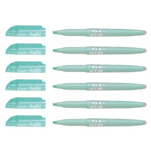 Pilot Lot De 6 Surligneurs Frixion Light Soft Effaçable Vert Pastel