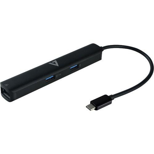 V7 UCMINIDOCK-PT - Station d'accueil - USB-C 3.2 Gen 1 - DVI, HDMI - GigE