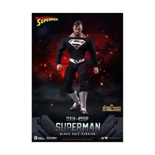 Dc Comics - Figurine Dynamic Action Heroes 1/9 Superman Black Suit 20 Cm