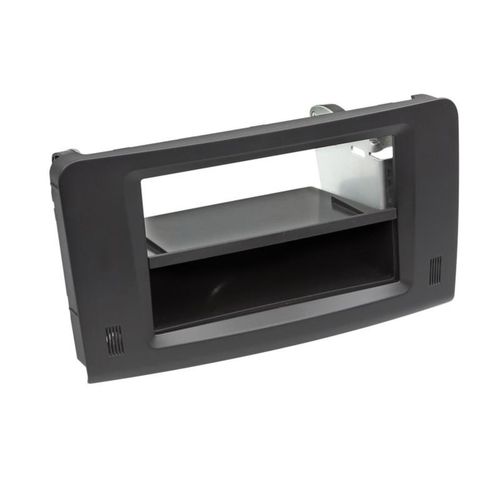 Kit Facade Autoradio 2din Compatible Avec Mercedes Classe M W164 05-11 Avec Vide Poche Noir