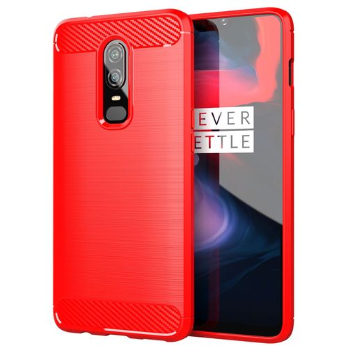 Coque Oneplus 6,Etui Pour Oneplus 6,Etui En Silicone Pour Oneplus 6,Convient A La Coque Oneplus 6,Rouge