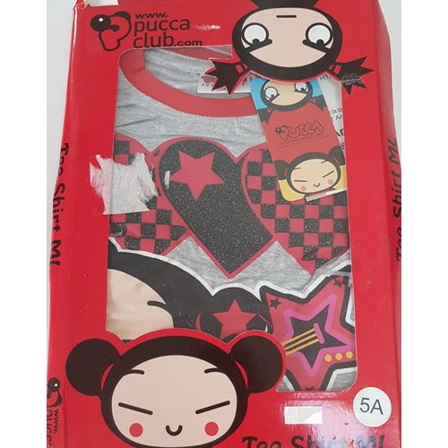 Pyjama Fille 2 Pieces/ Pucca / Neuf Dans Sa Boite/ 100% Coton / Taille 5 Ans
