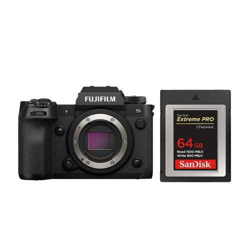 Boîtier FUJIFILM X-H2S + Carte SanDisk 64 Go Extreme Pro CF CFexpress Type B