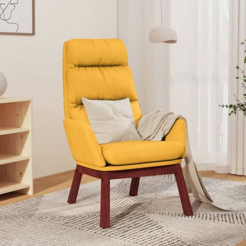 Vidaxl Chaise De Relaxation Jaune Moutarde Tissu