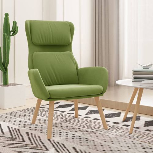 Vidaxl Chaise De Relaxation Vert Clair Velours