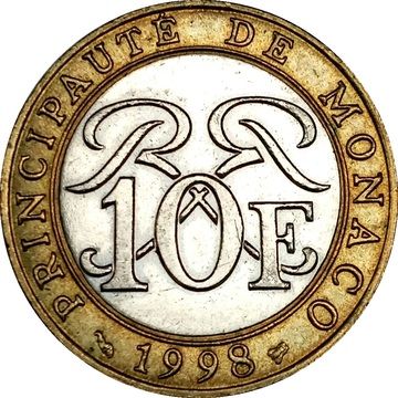 Pièce De 10 Francs Monaco