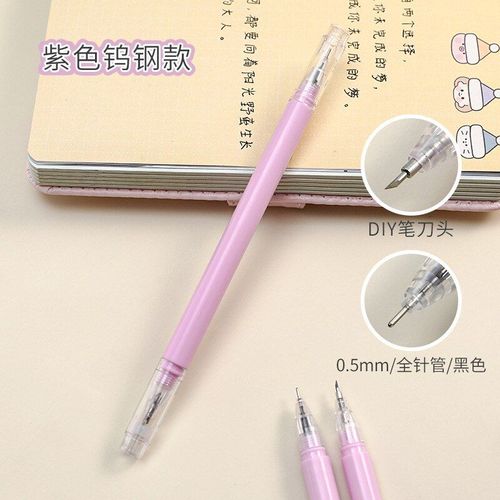Stylo À Double Tête, Coupe-Papier, Couteaux Utilitaires Réglables, Papeterie Artistique Pour Étudiants, Fournitures Scolaires Et De Bureau À Domicile, 1 Pièce