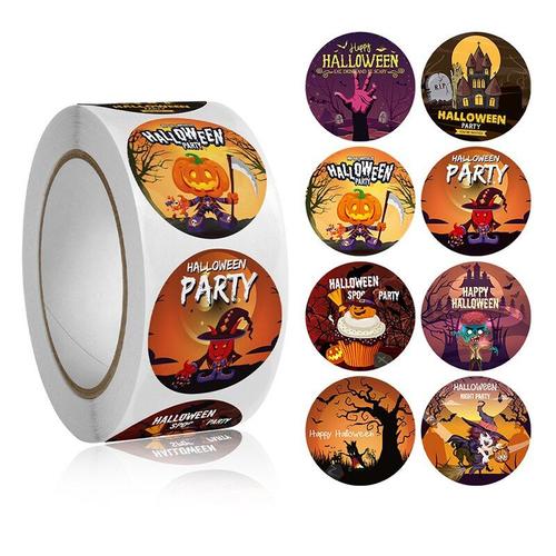 Autocollant Joyeux Halloween De Remerciement Pour Enfant, Étiquette Autocollante, En Papier De Scellage, Papeterie Décorative Kawaii, 100 Pièces