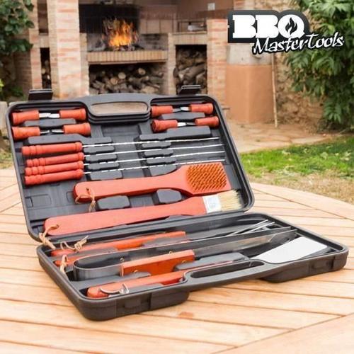 Mallette Ustensiles Barbecue BBQ Master Tools 18 pièces