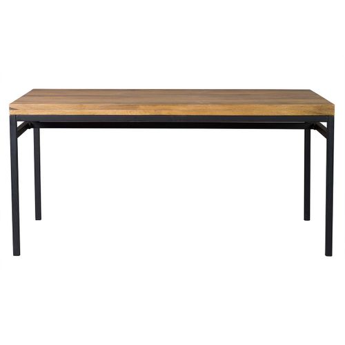 Table À Manger Industrielle Manguier Massif Et Métal L160 Cm Ypster