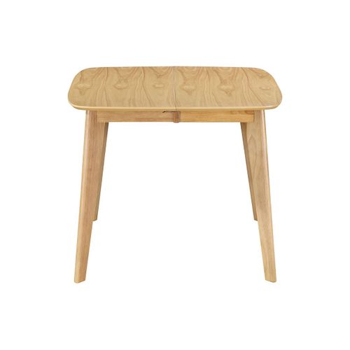 Table À Manger Extensible Scandinave Carrée Placage Chêne L90-130 Cm Leena