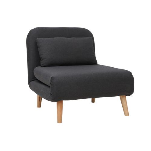 Fauteuil Scandinave Convertible Tissu Gris Foncé Amiko