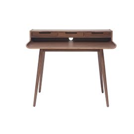 Bureau Vintage Noyer 3 Tiroirs L110 Cm Opus