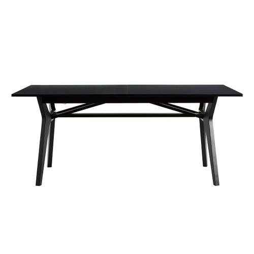 Table À Manger Extensible Bois Noir L180-220 Cm Foster