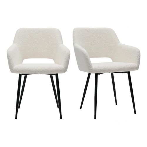 Chaises En Tissu Effet Laine Bouclée (Lot De 2) Laurette
