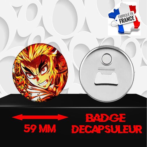 Magnet Décoratif Décapsuleur Aimanté 59 Mm Manga Demon Slayer 72