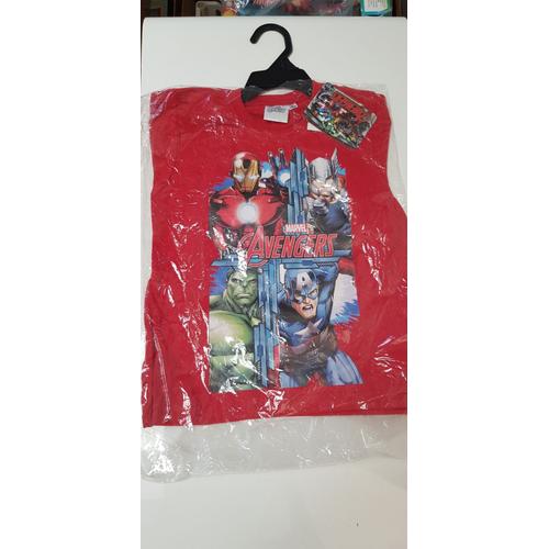 Tee-Shirt Garcon Manches Courtes / Avengers Super Heros / Marvel / Taille 6 Ans / Neuf